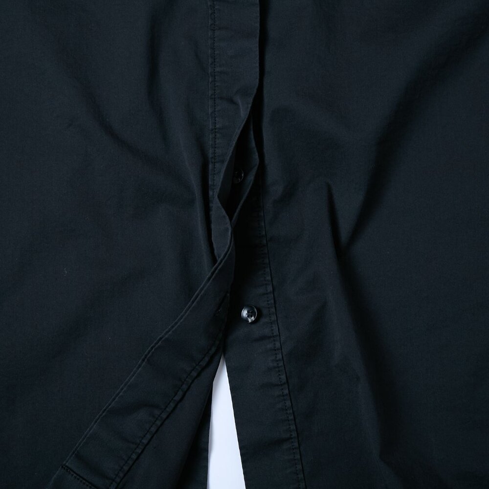 Good American Split Back Poplin Button Up Shirt black size 2 XS office siren - Picture 9 of 13